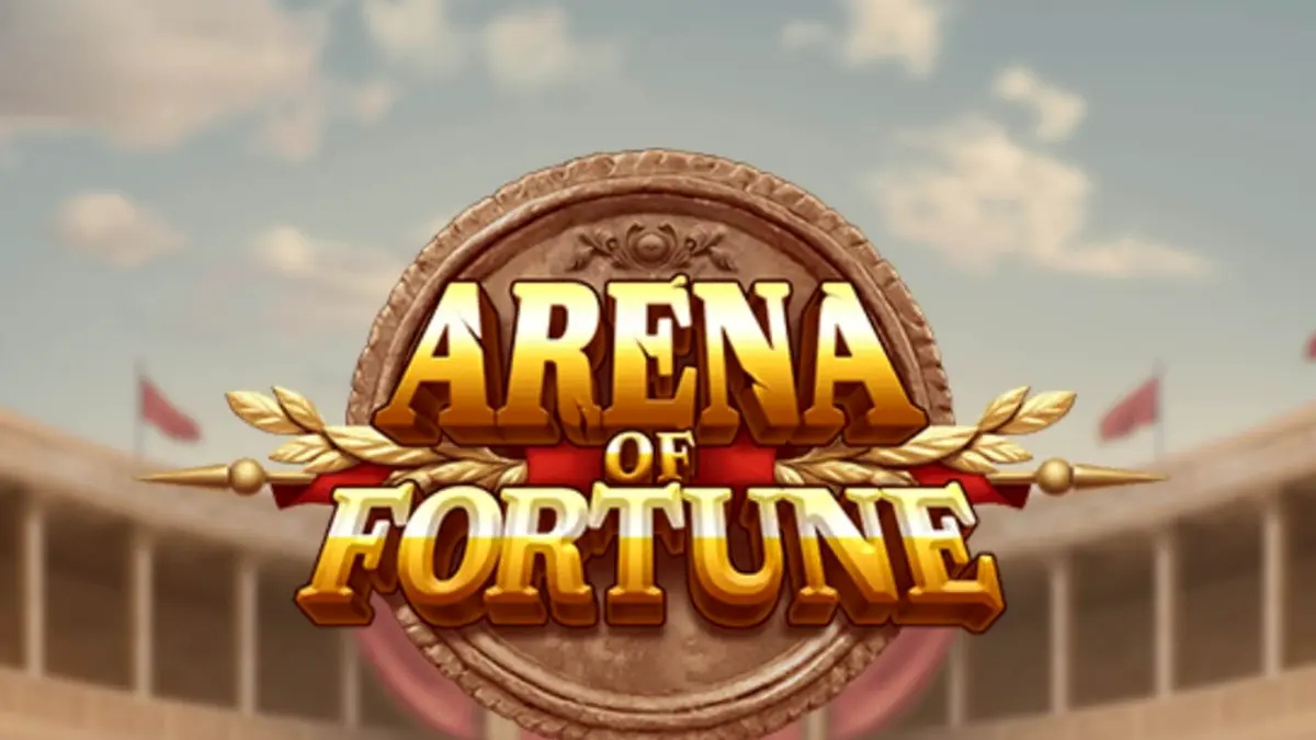 Interface do jogo de caça-níqueis Arena of Fortune com tema de gladiadores